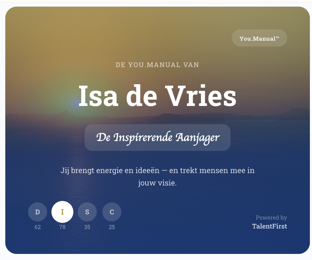 You.Manual™ rapport voorbeeld