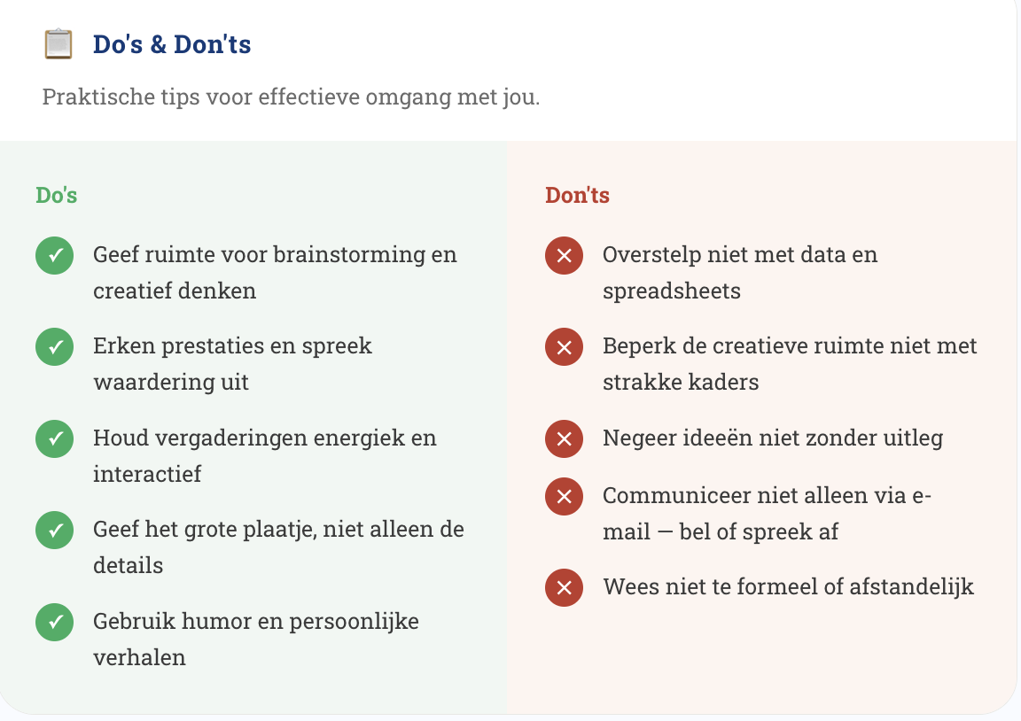You.Manual™ do's en don'ts